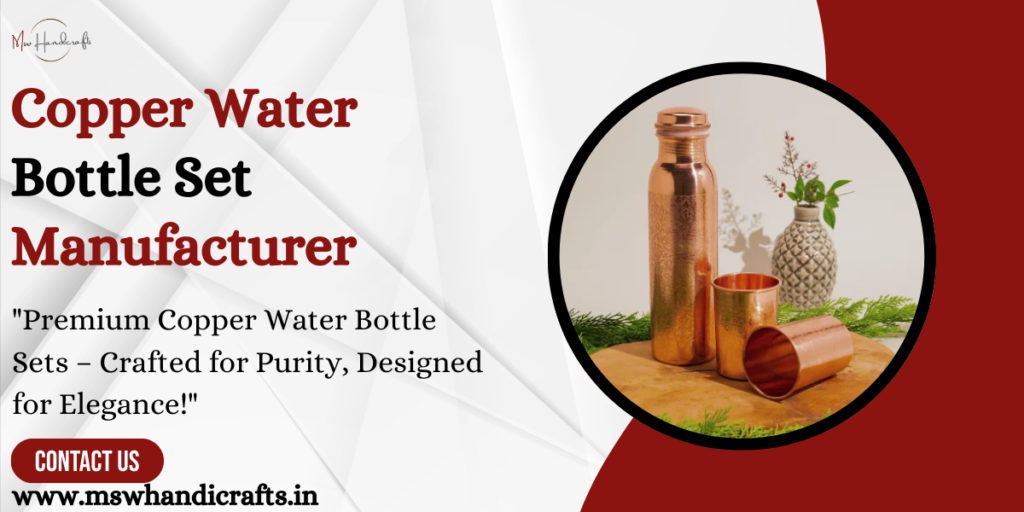 Copper Water Bottle Set Manufacturer